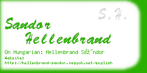 sandor hellenbrand business card